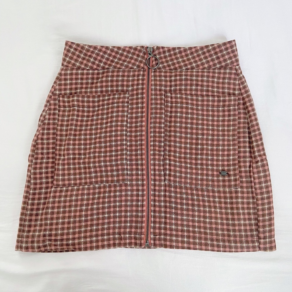 Pull & Bear Plaid Mini Skirt